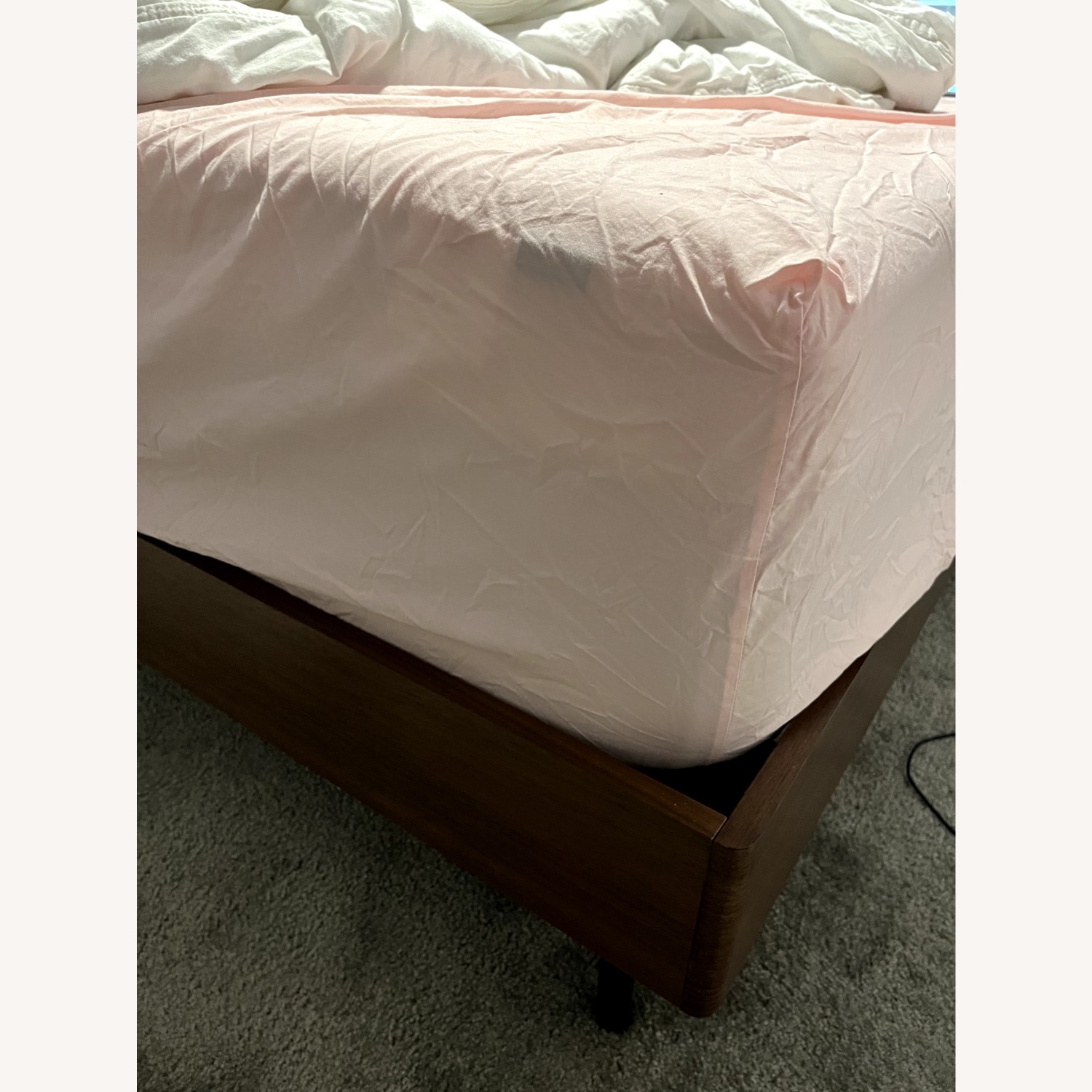 Article Nera Queen Bed Frame with Nightstands Set Walnut - image-6