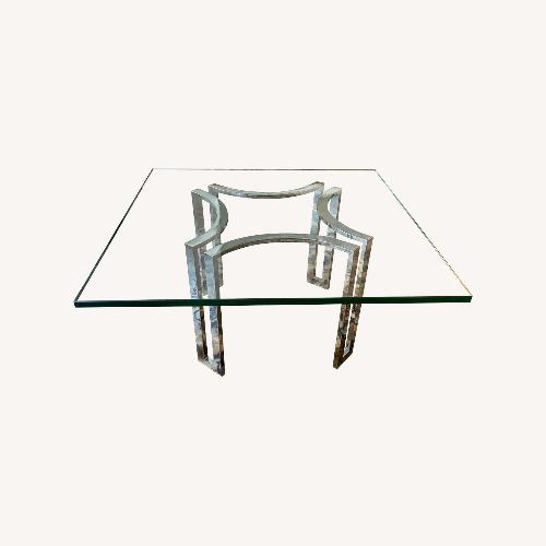 Used Glass and Metal Coffee Table for sale on AptDeco