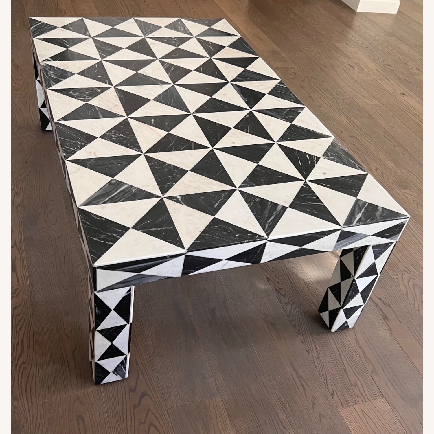 Made Goods Geometric Black and White Marble Coffee Table - image-1