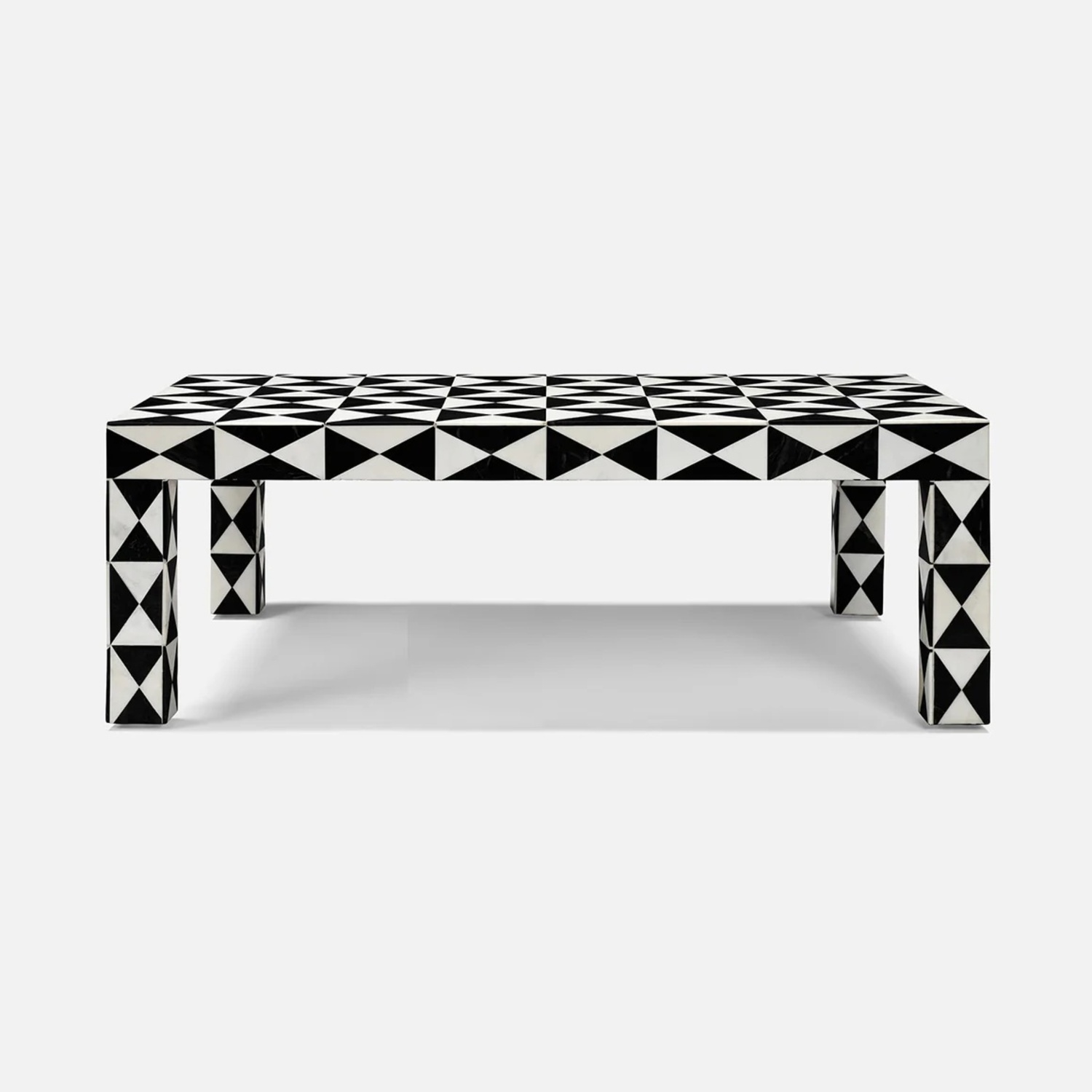 Made Goods Geometric Black and White Marble Coffee Table - image-5