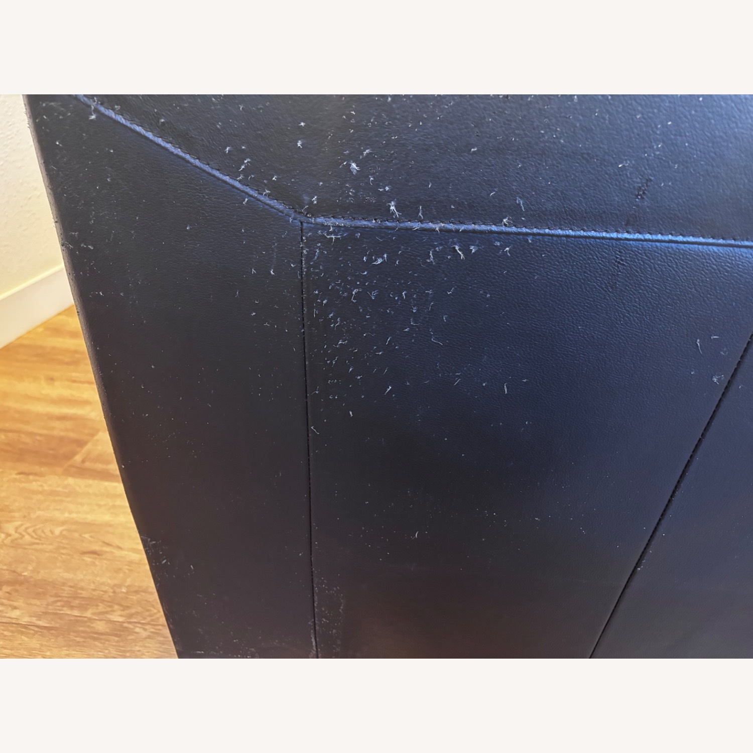 Black Leather Couch - image-3