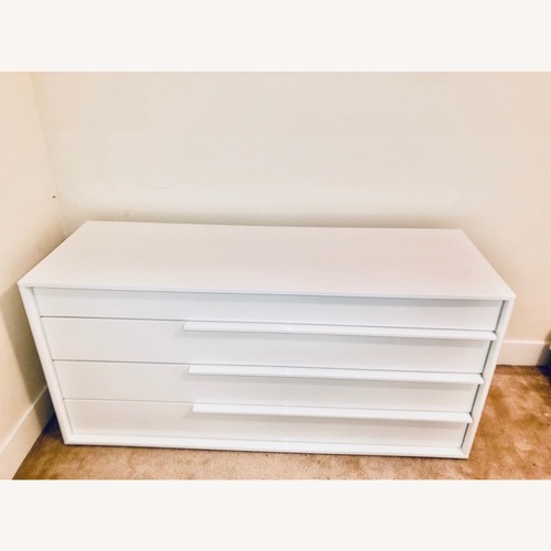 Used Modani Dresser Modern White High Gloss Melamine for sale on AptDeco