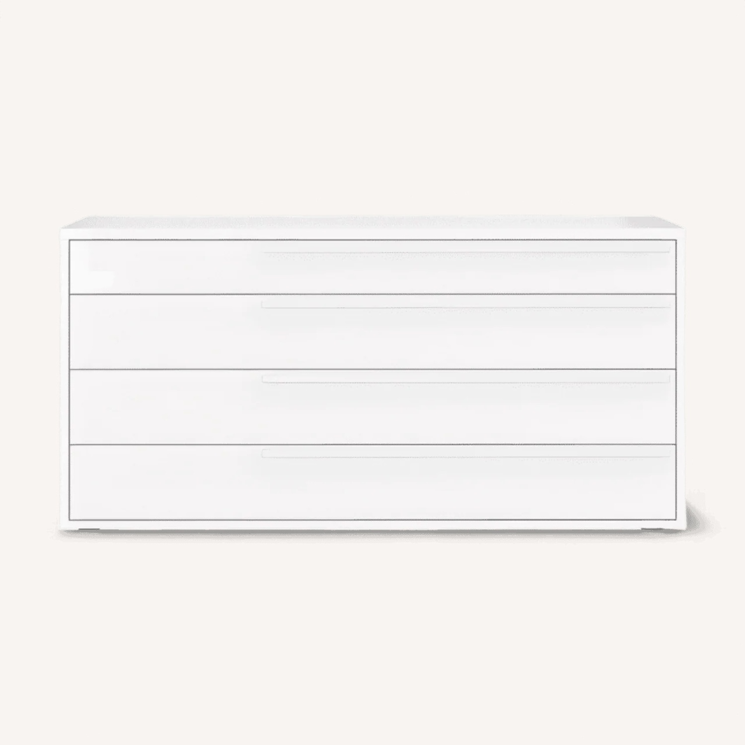Modani Dresser Modern White High Gloss Melamine - image-4