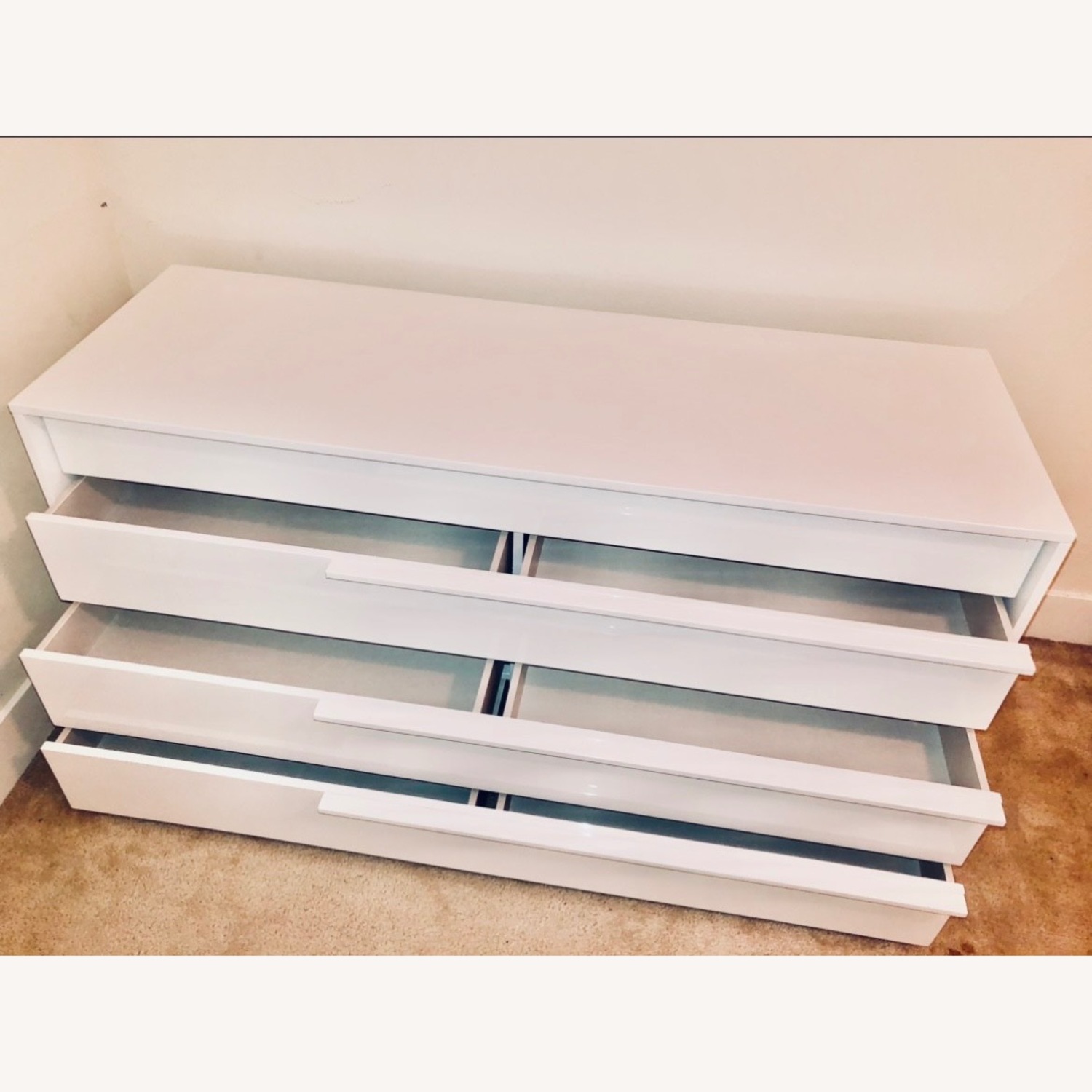 Modani Dresser Modern White High Gloss Melamine - image-2