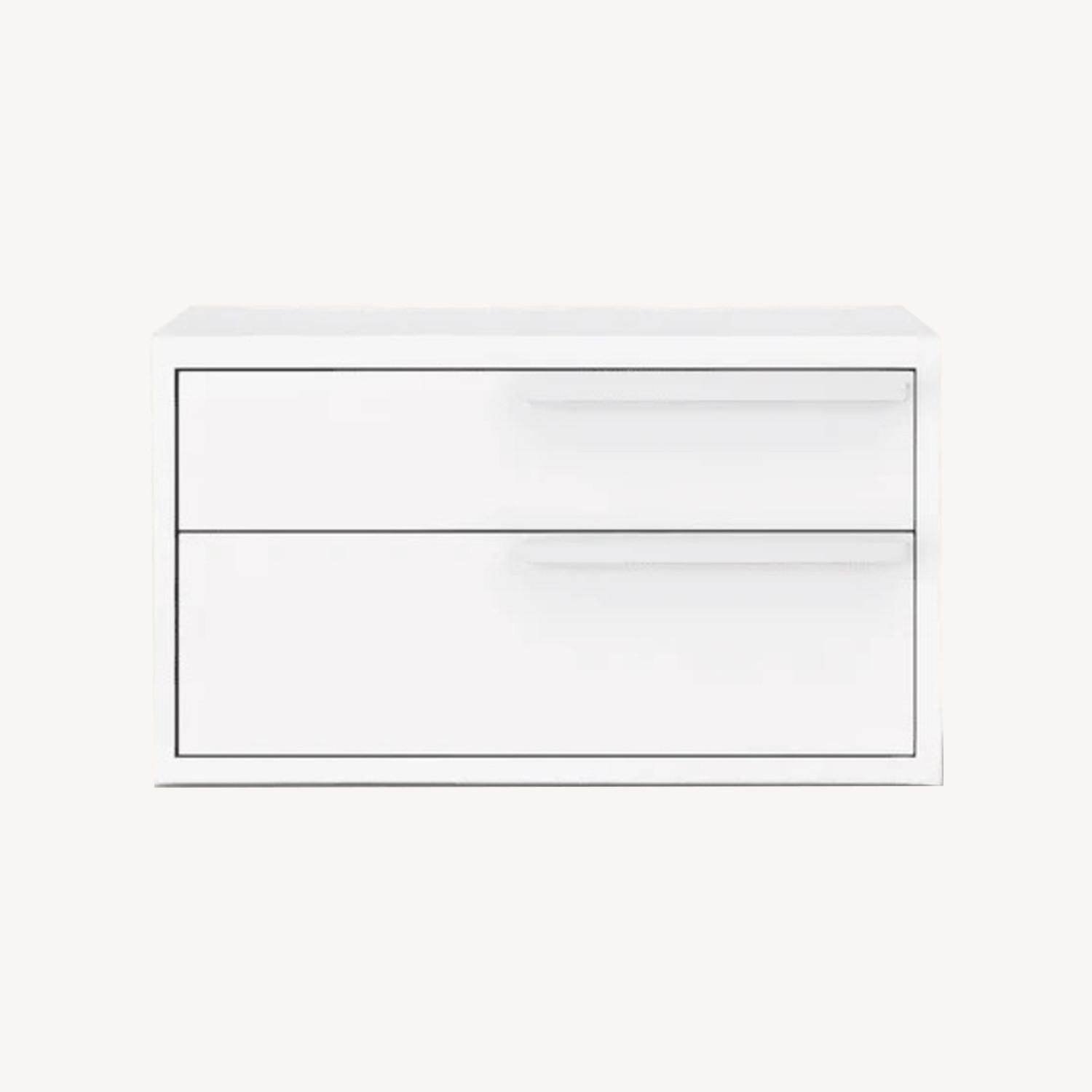Modani Nightstand White High Gloss Melamine  - image-0
