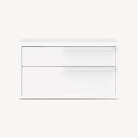 Modani Nightstand White High Gloss Melamine 