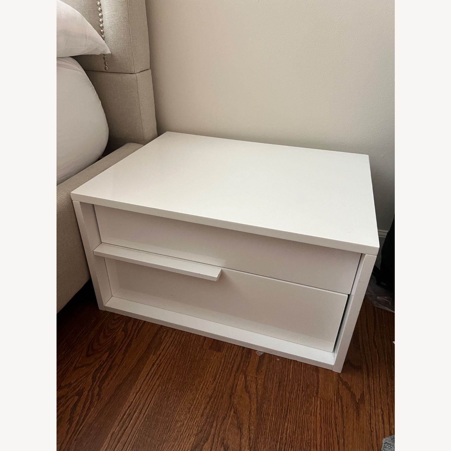 Modani Nightstand White High Gloss Melamine  - image-1