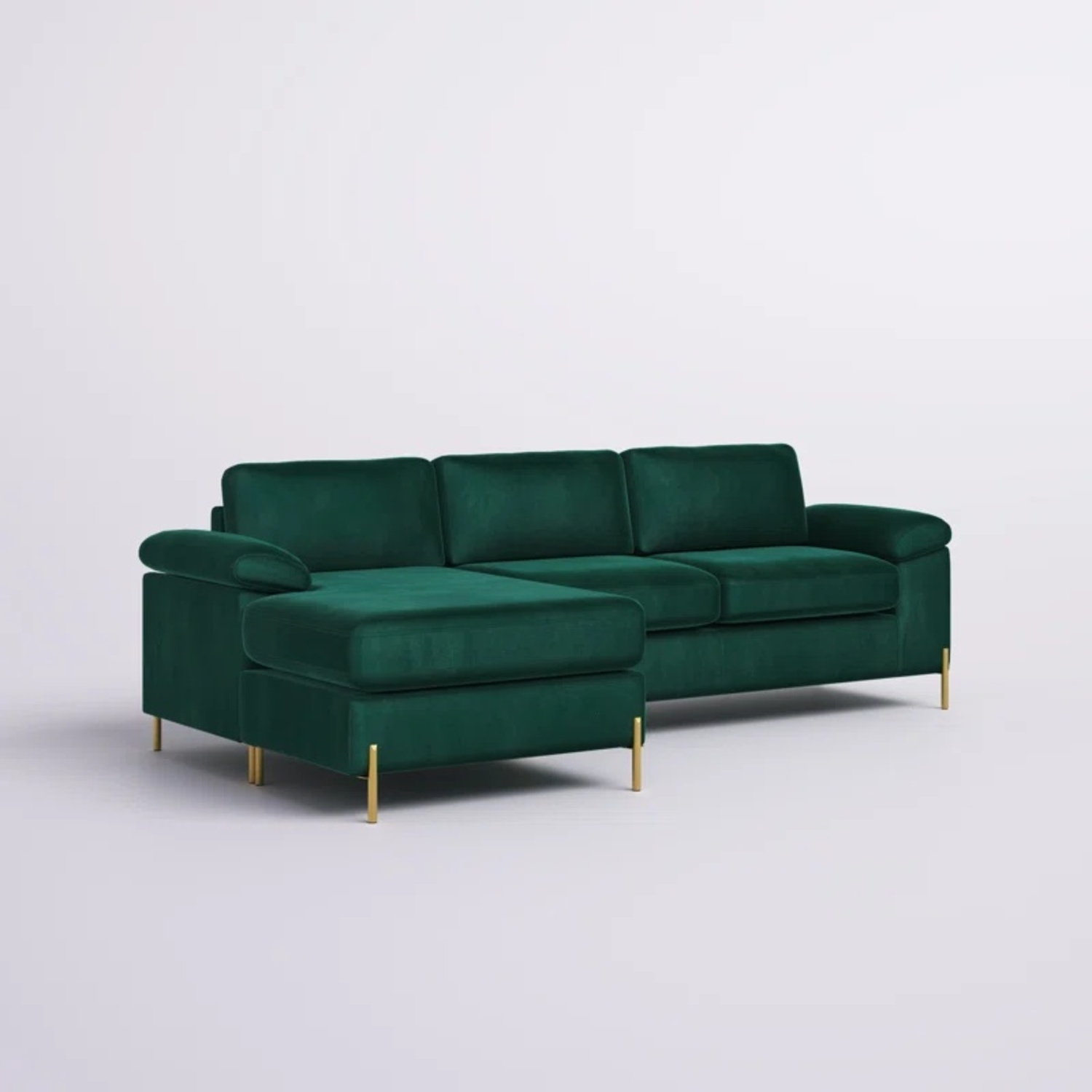 Wayfair Leytonstone 3 Piece Velvet Sectional - image-10