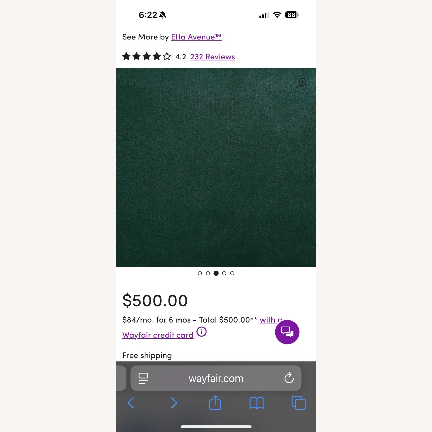 Wayfair Leytonstone 3 Piece Velvet Sectional - image-8