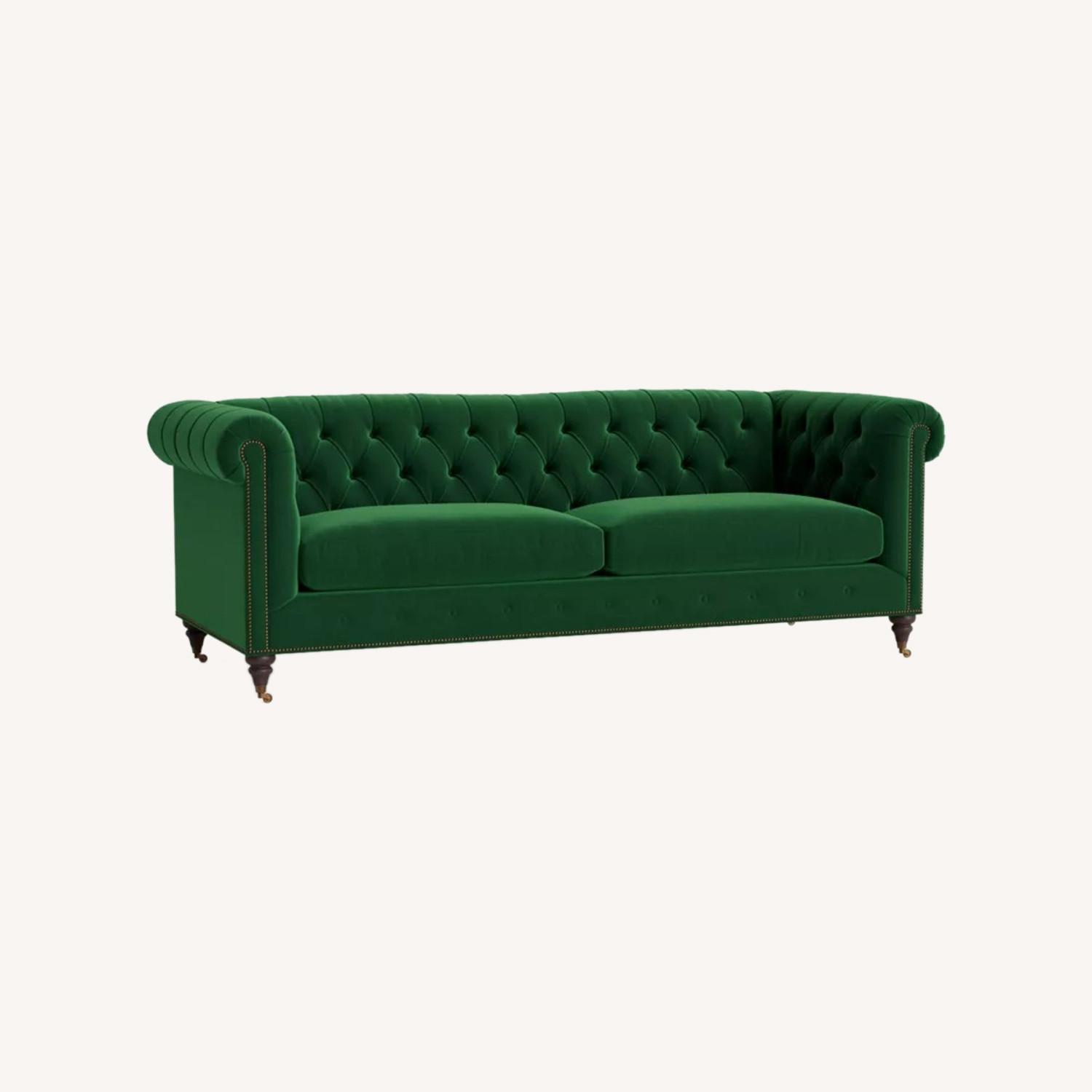 Anthropologie Lyre Chesterfield Two-Cushion Sofa - image-0
