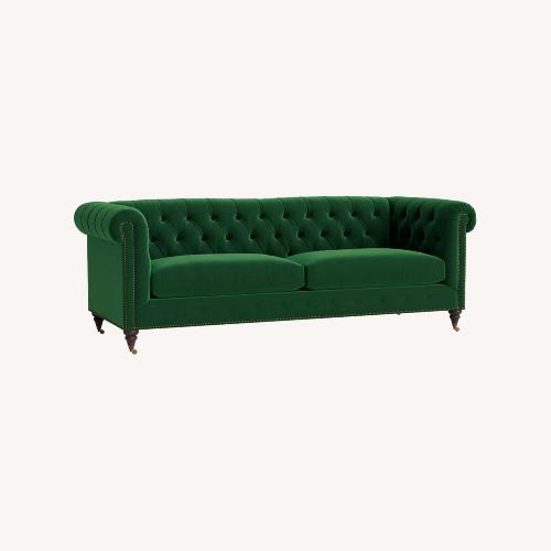 Used Anthropologie Lyre Chesterfield Two-Cushion Sofa for sale on AptDeco