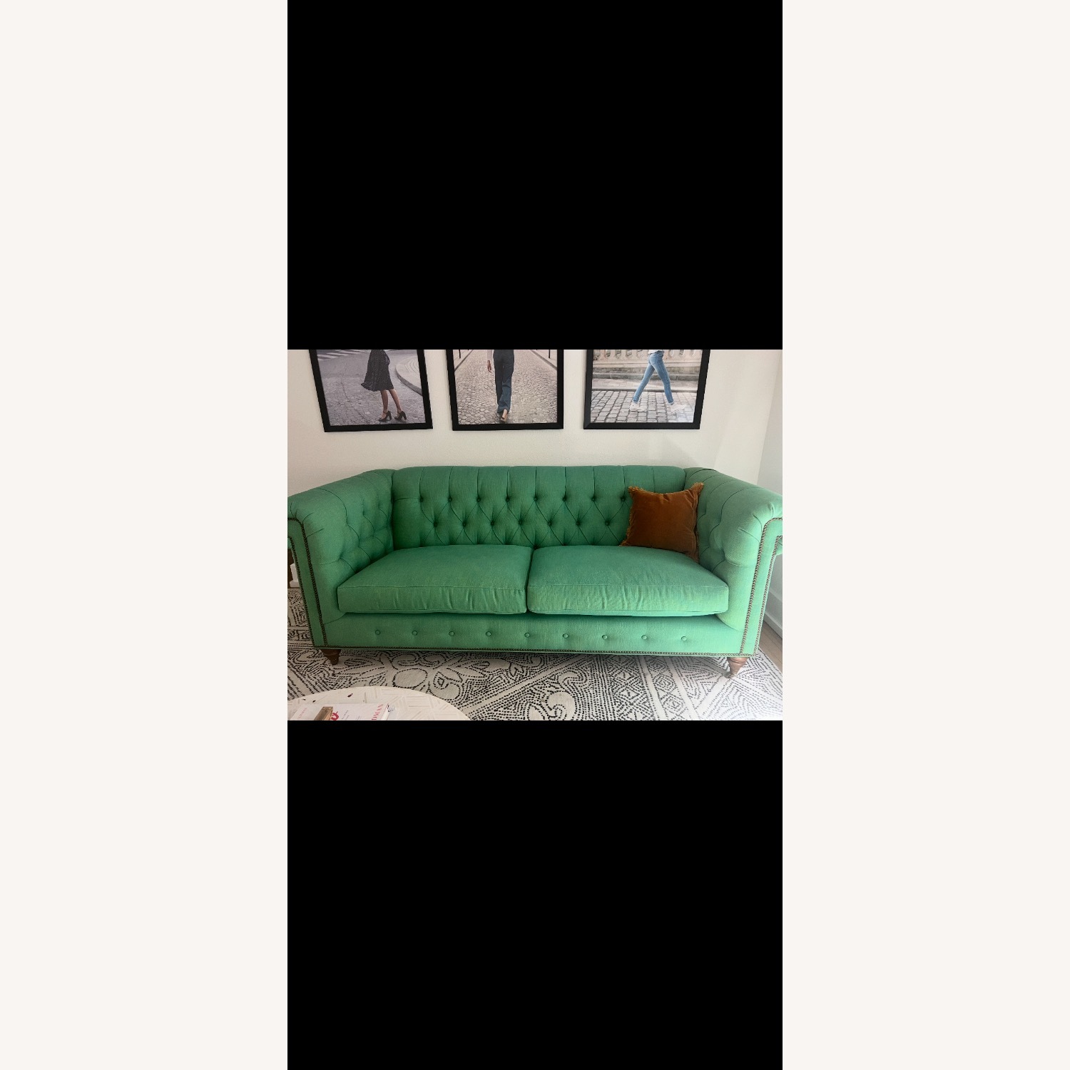 Anthropologie Lyre Chesterfield Two-Cushion Sofa - image-3