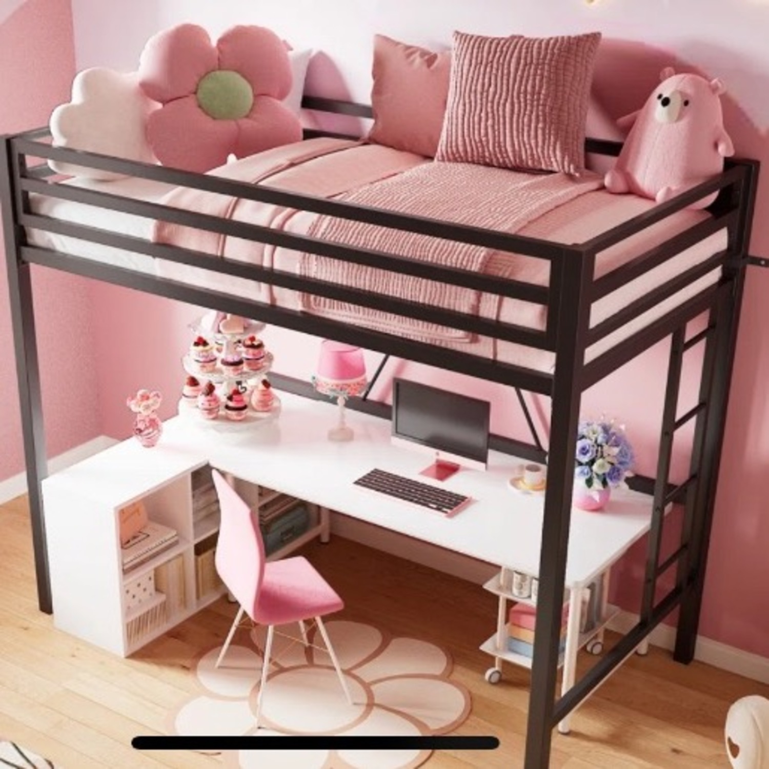Wayfair Isabelle & Max Black Metal Loft Bed - image-3