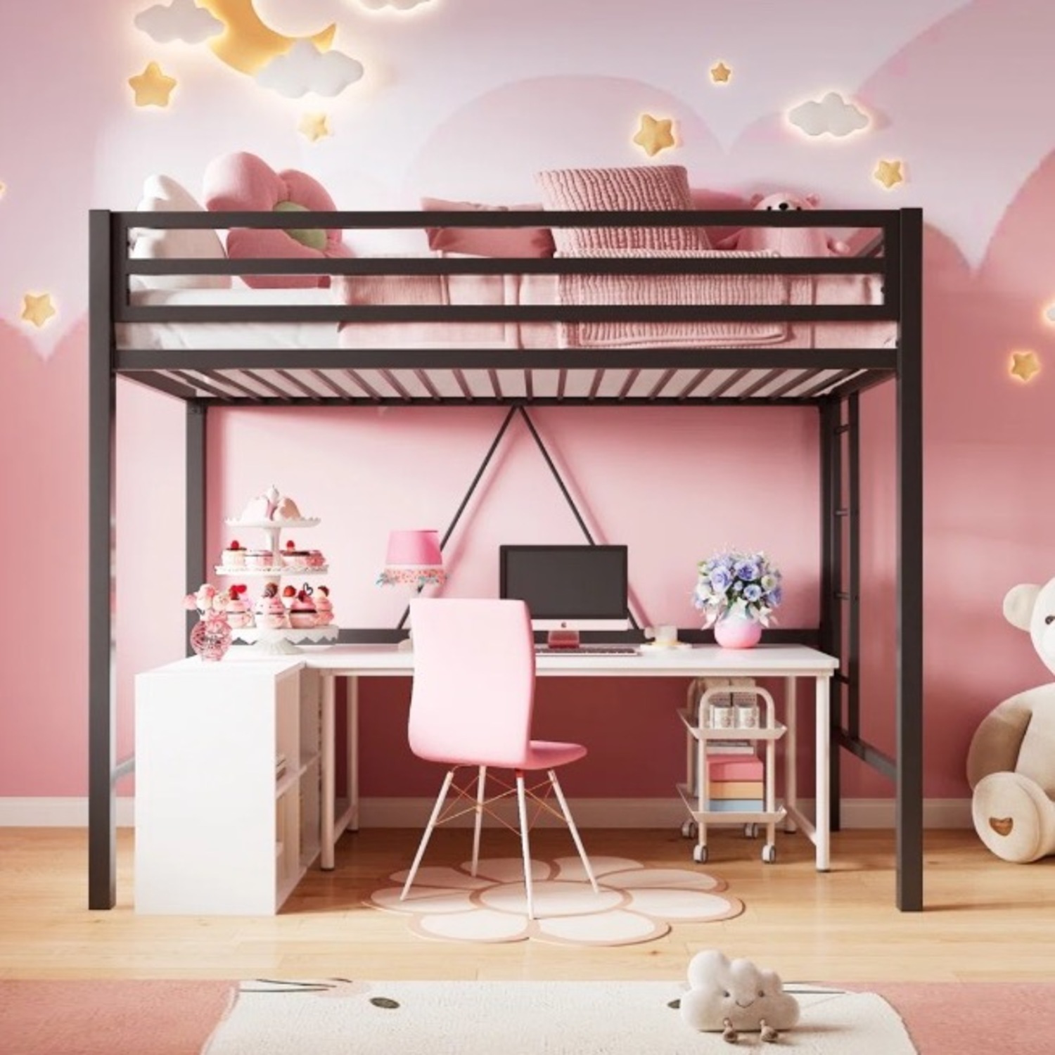 Wayfair Isabelle & Max Black Metal Loft Bed - image-2