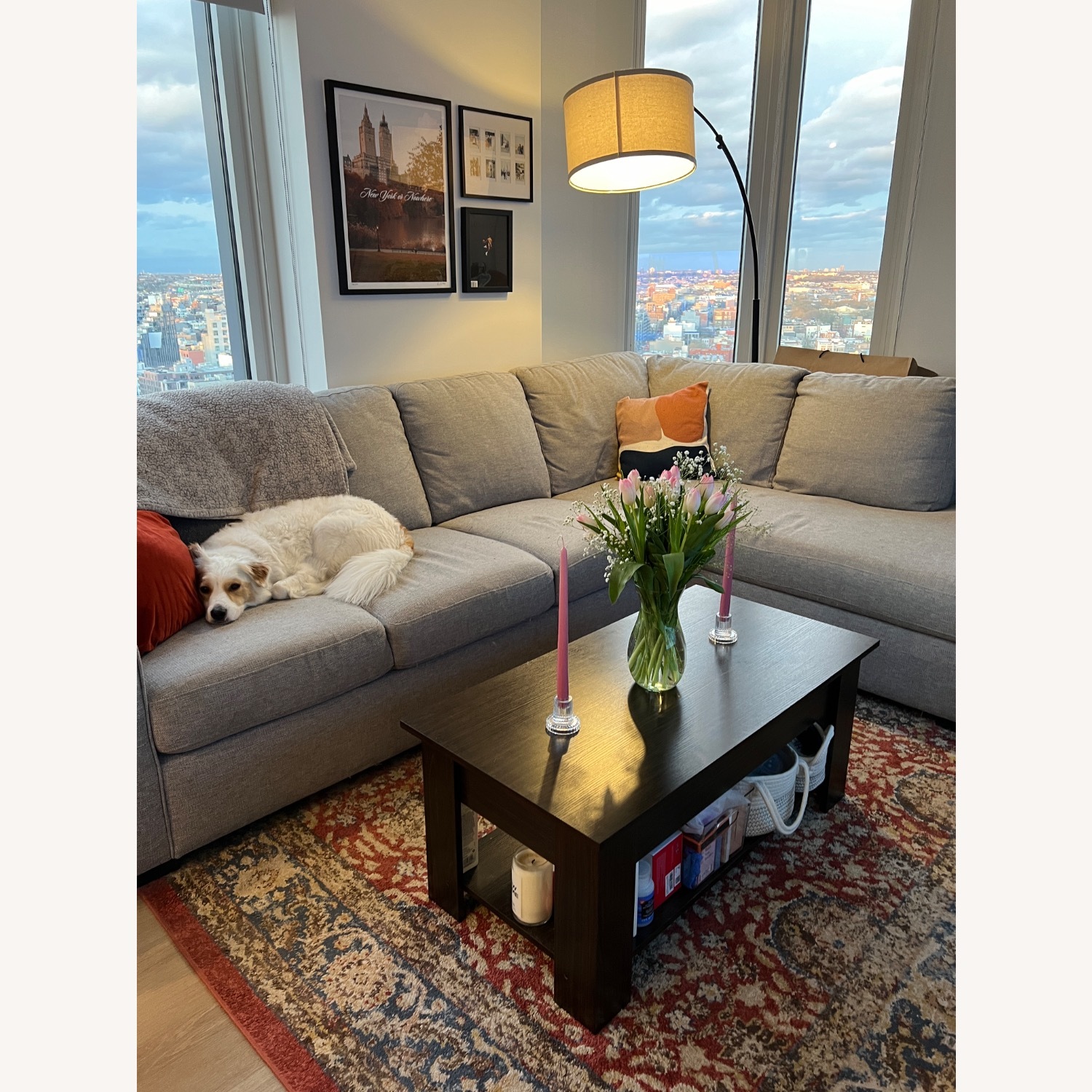 Living Spaces Lucy 2-Piece Sectional Light Gray - image-2