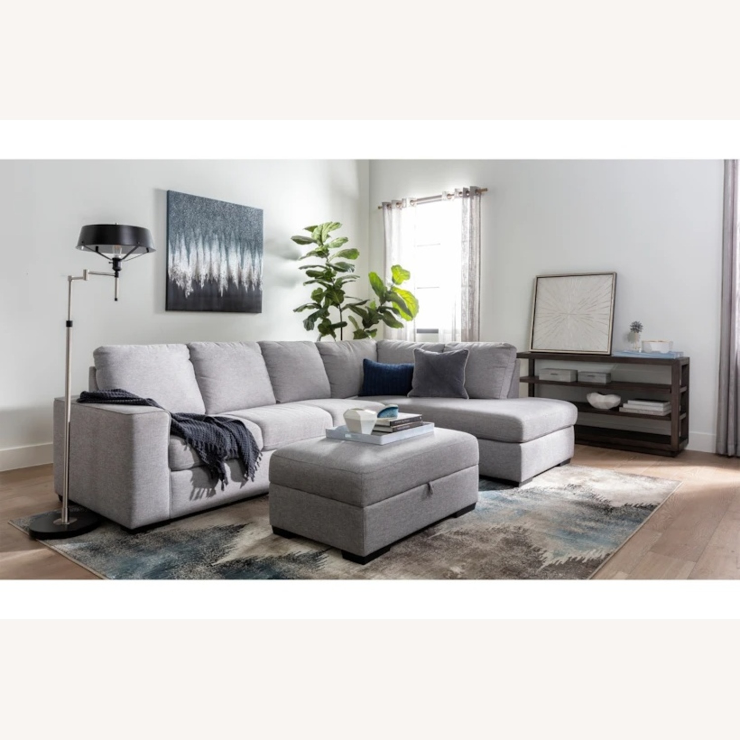 Living Spaces Lucy 2-Piece Sectional Light Gray - image-4