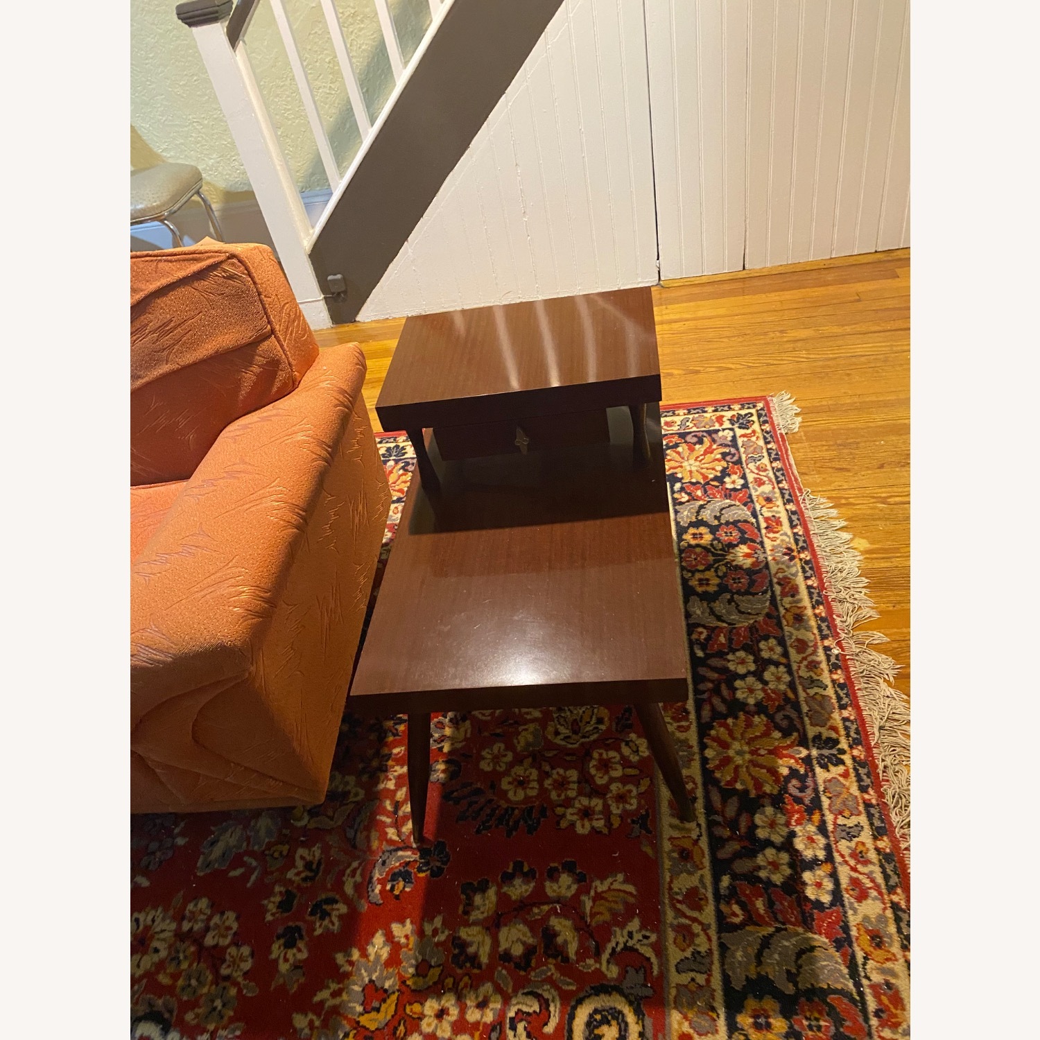 Retro 60s living Rm Side Table with Drawer - image-1