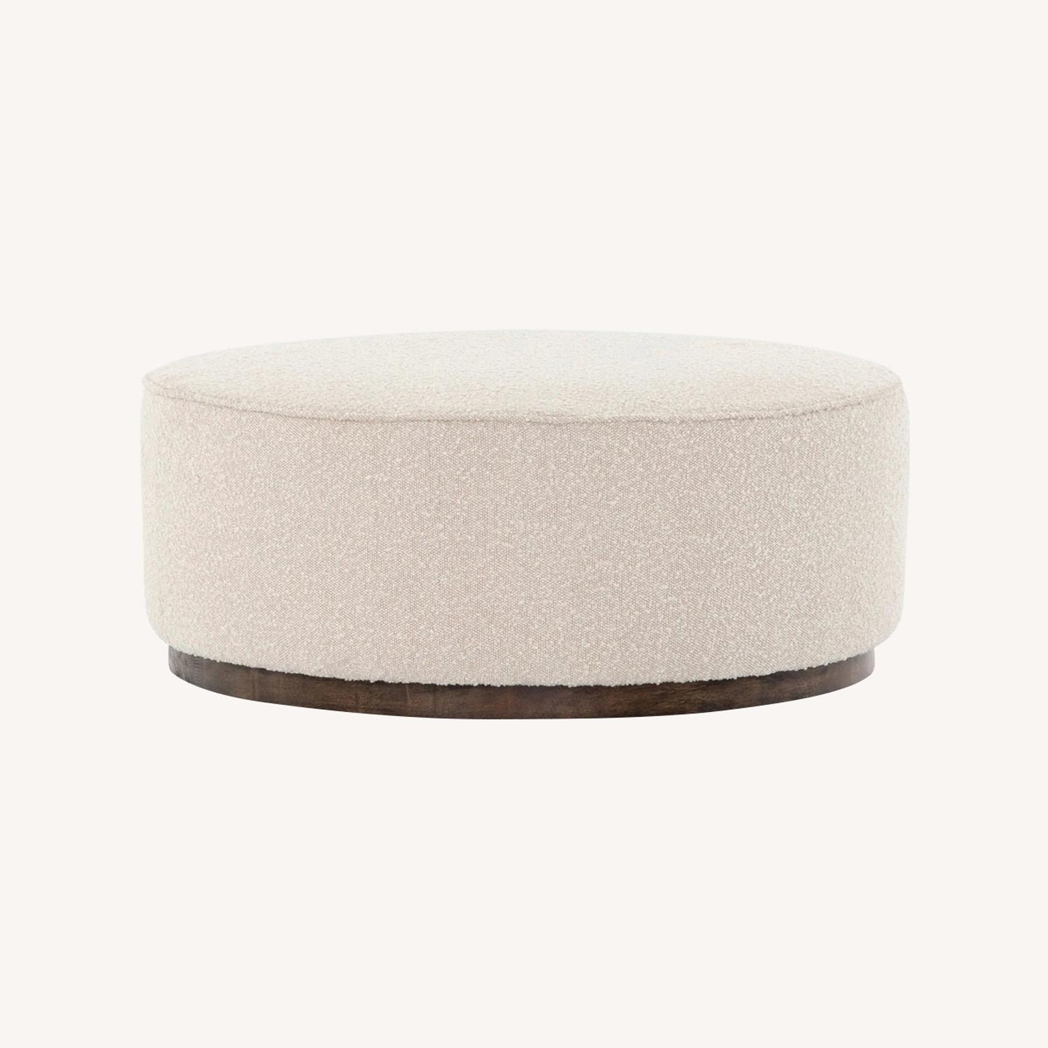 Lulu and Georgia Aldora Round Ottoman - image-0
