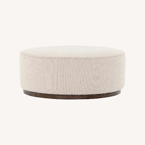 Used Lulu and Georgia Aldora Round Ottoman for sale on AptDeco