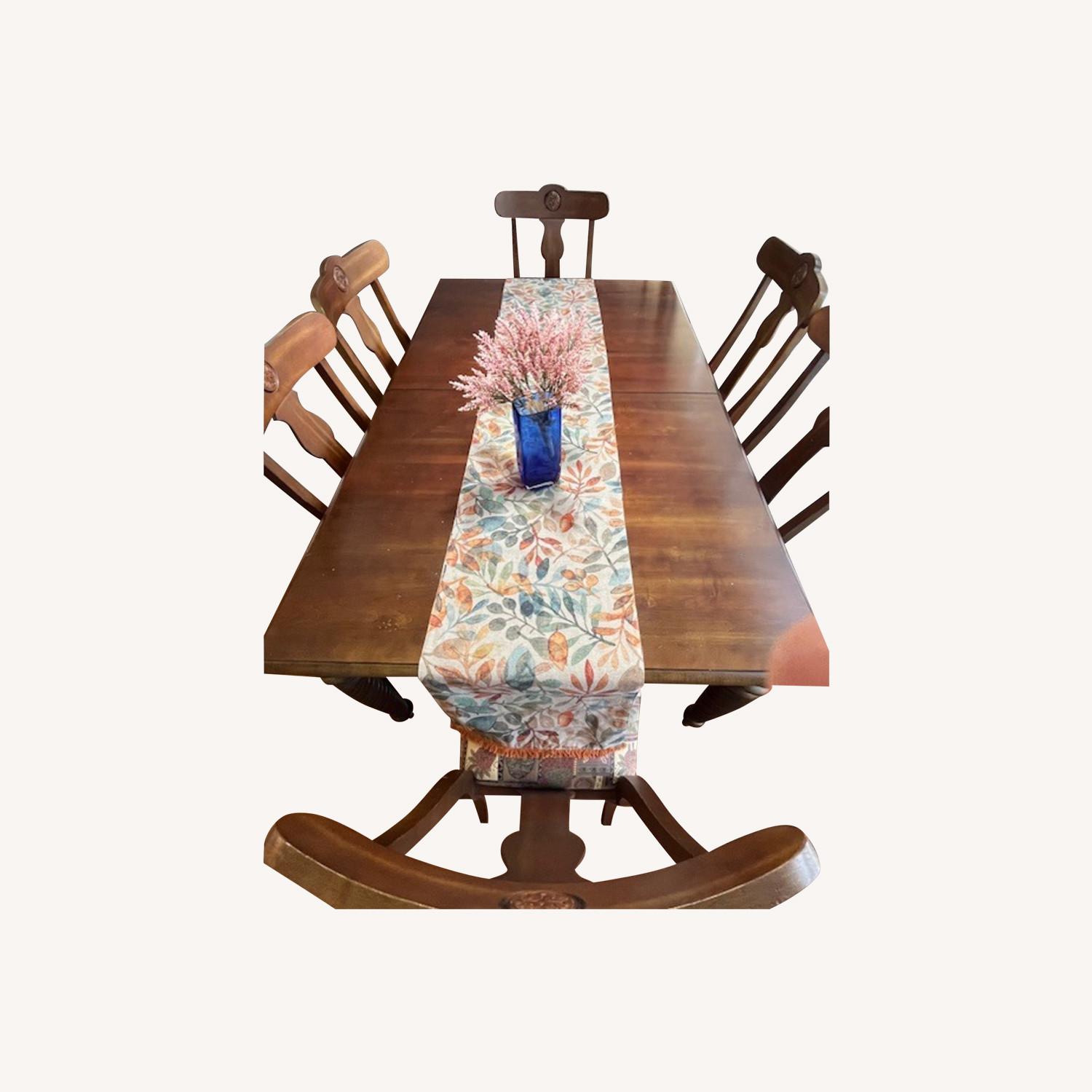 Ethan Allen Dining Table & 6 Chairs - AptDeco