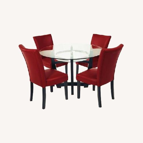 Used Glass Top Dining Table + 4 Chairs for sale on AptDeco