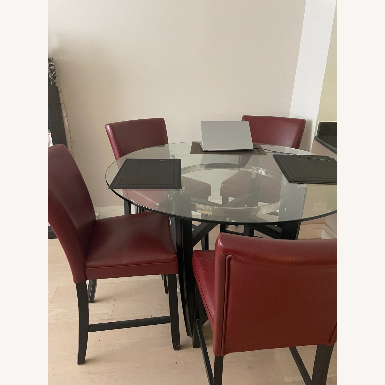 Glass Top Dining Table + 4 Chairs - image-3