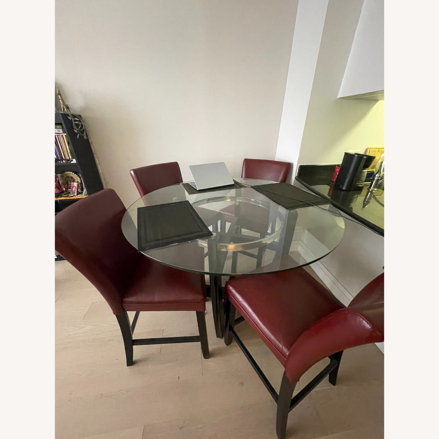 Glass Top Dining Table + 4 Chairs - image-2