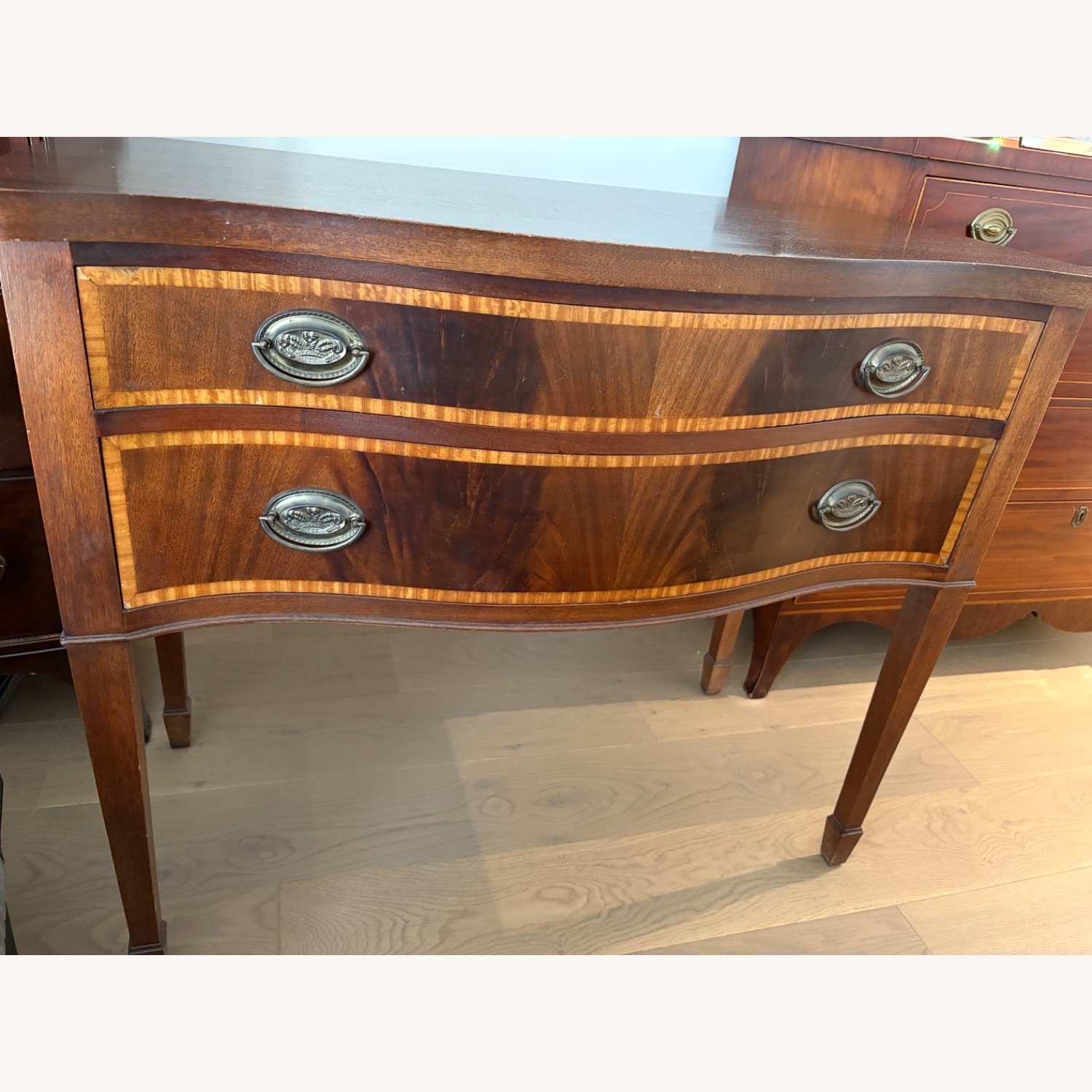 Antique Mahogany Two Drawer Chest - image-1