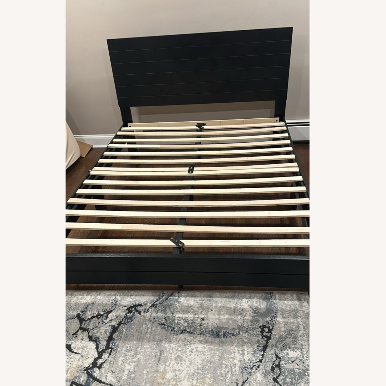 Queen-size Black Platform Bed Frame  - image-1