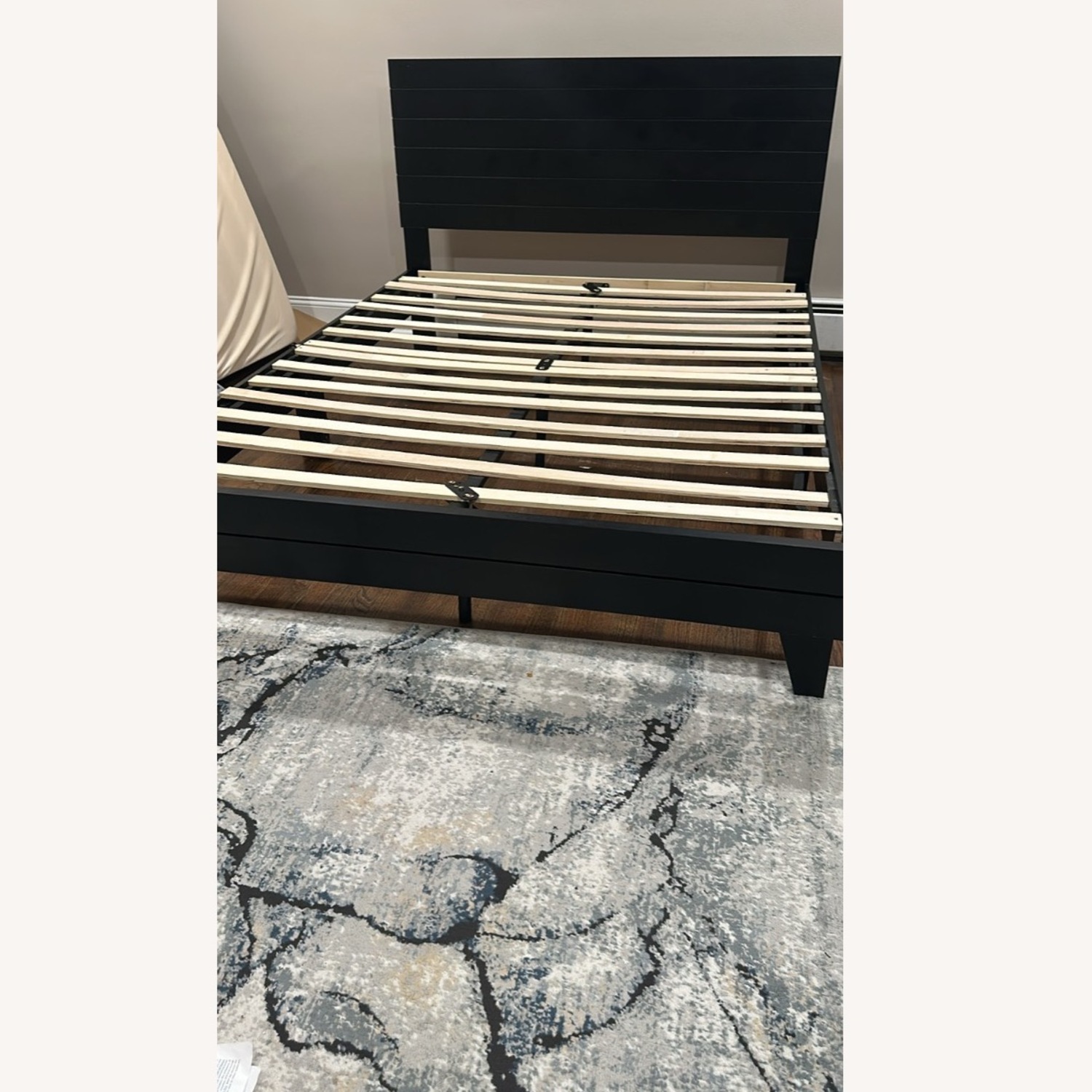 Queen-size Black Platform Bed Frame  - image-3