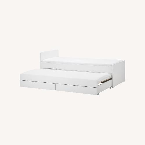 Used IKEA Slakt Twin White Pullout Bed for sale on AptDeco