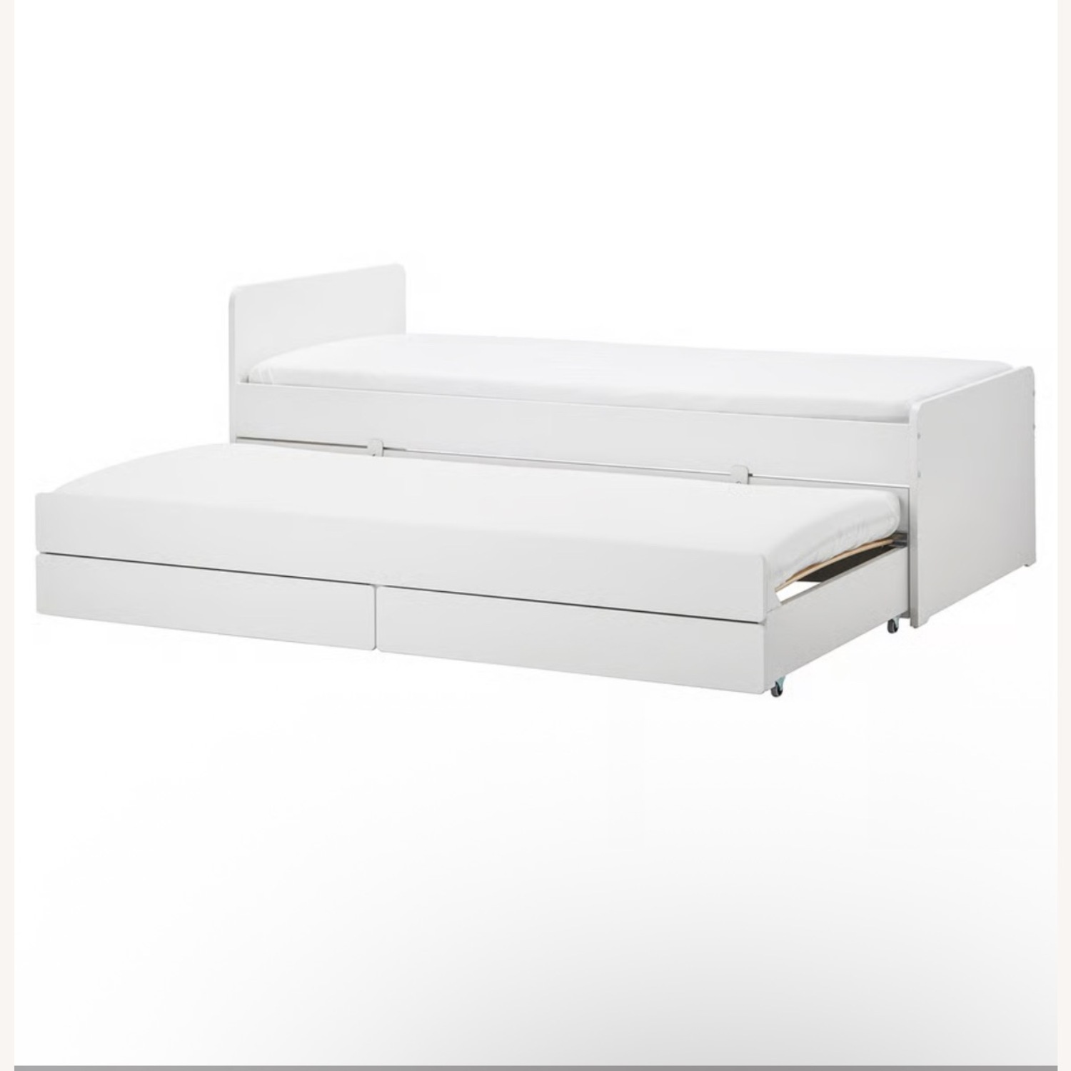 IKEA Slakt Twin White Pullout Bed - image-1