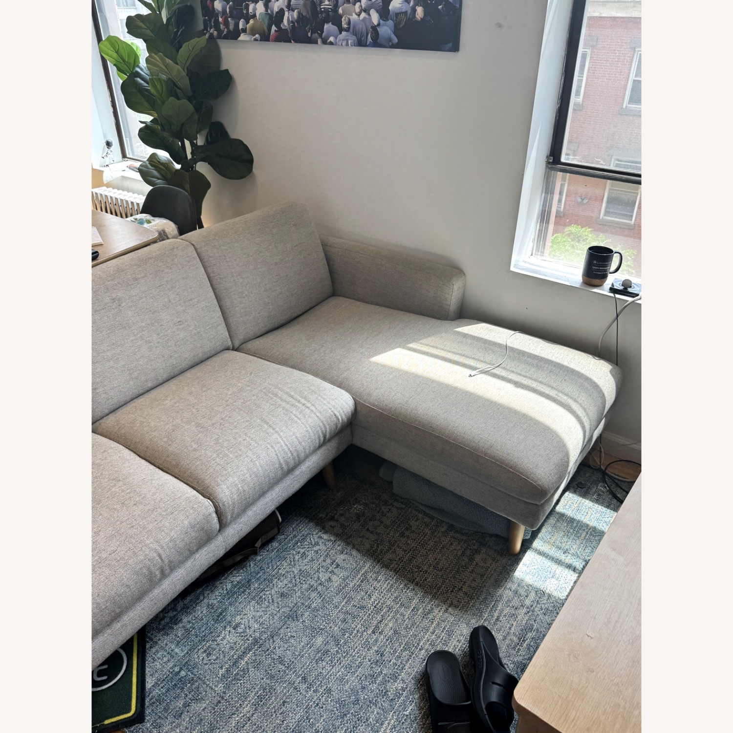 New West Elm Chaise Sectional - image-6