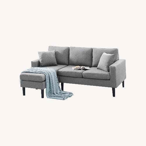 Used Corrigan Studio - Copey 77.16" Wide Reversible Modular Sofa & Chaise with Ottoman for sale on AptDeco