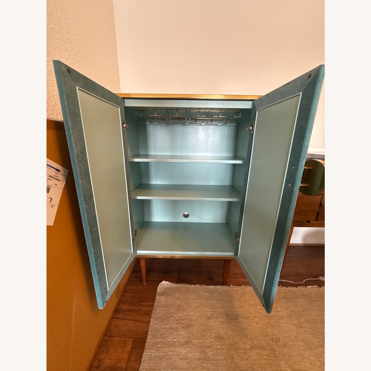 Anthropologie Juneau Velvet Bar Cabinet - image-2