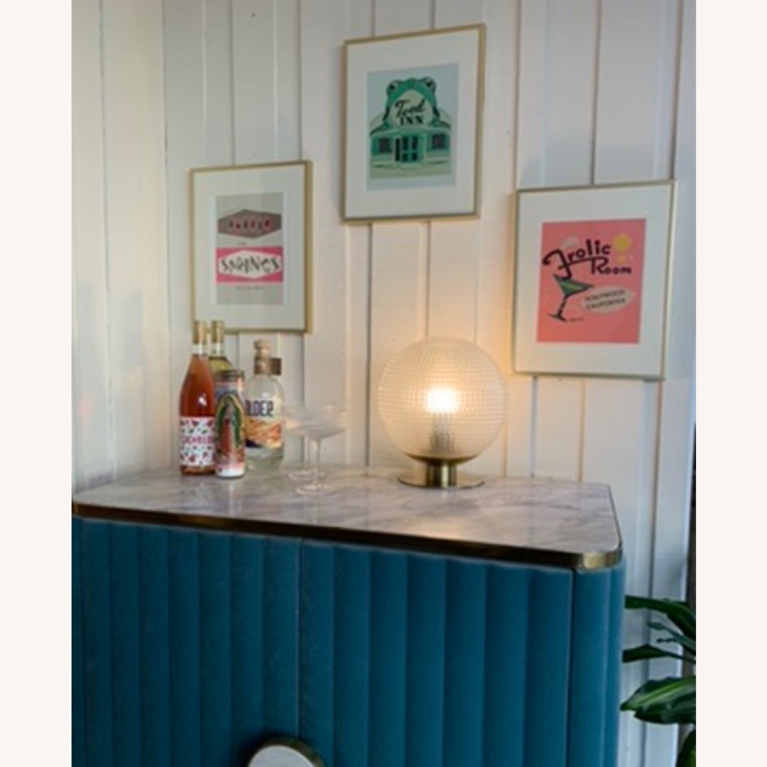 Anthropologie Juneau Velvet Bar Cabinet - image-3