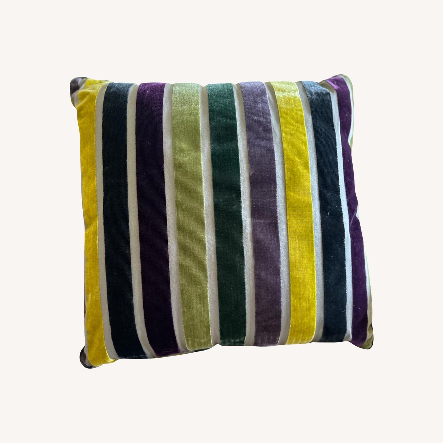 Custom Velvet/Silk 21” Sq Throw Pillows - image-0