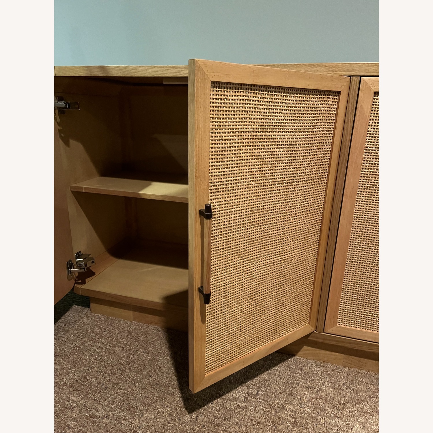 Light Wood Rattan Sideboard - image-4
