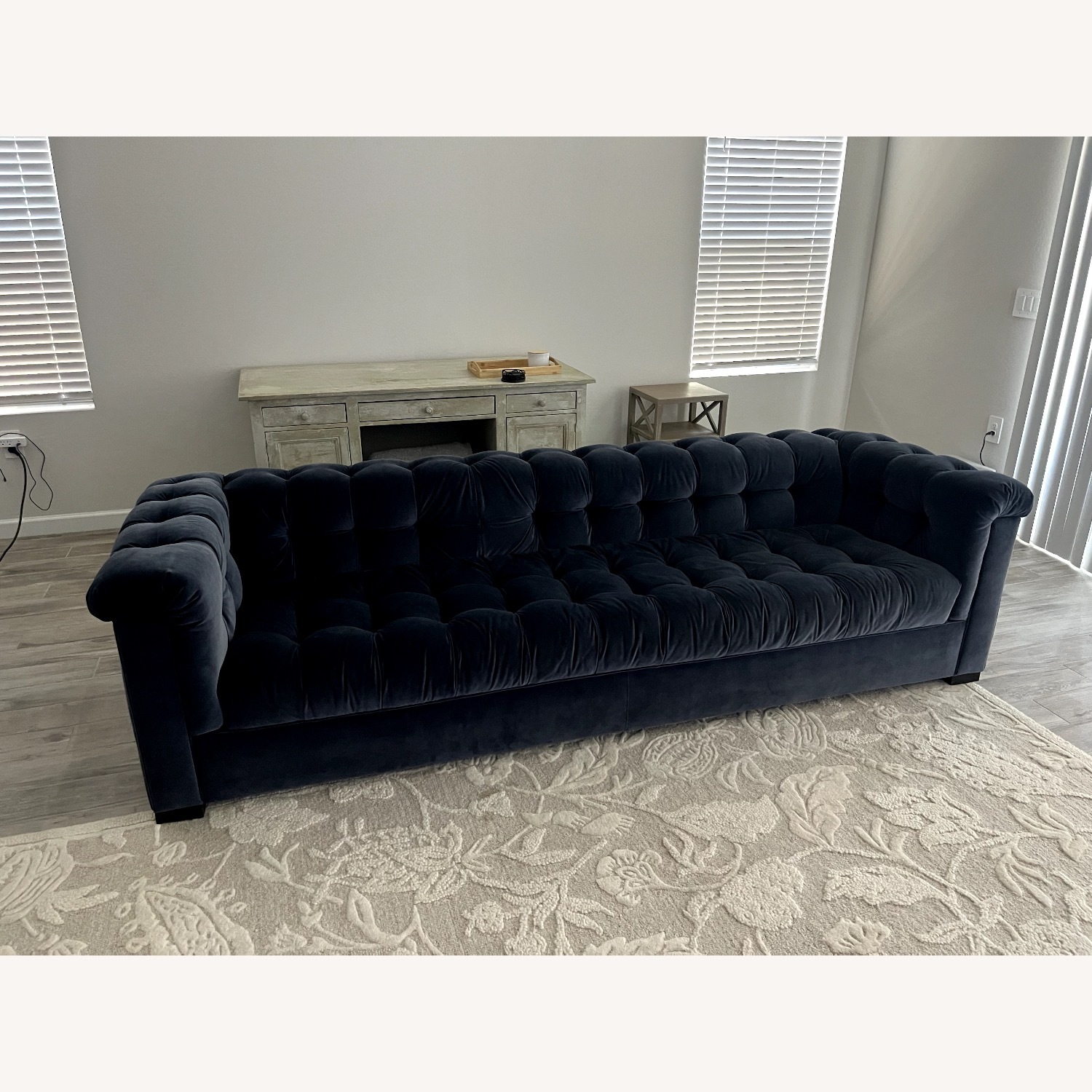 Blue Velvet Couch - image-2