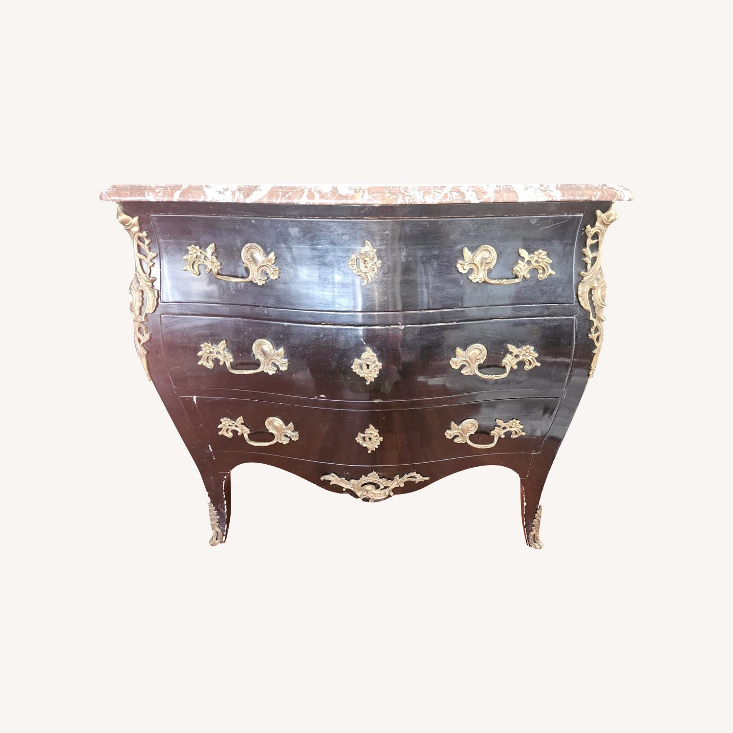 Antique Louis XV Black Lacquer Chest - image-0