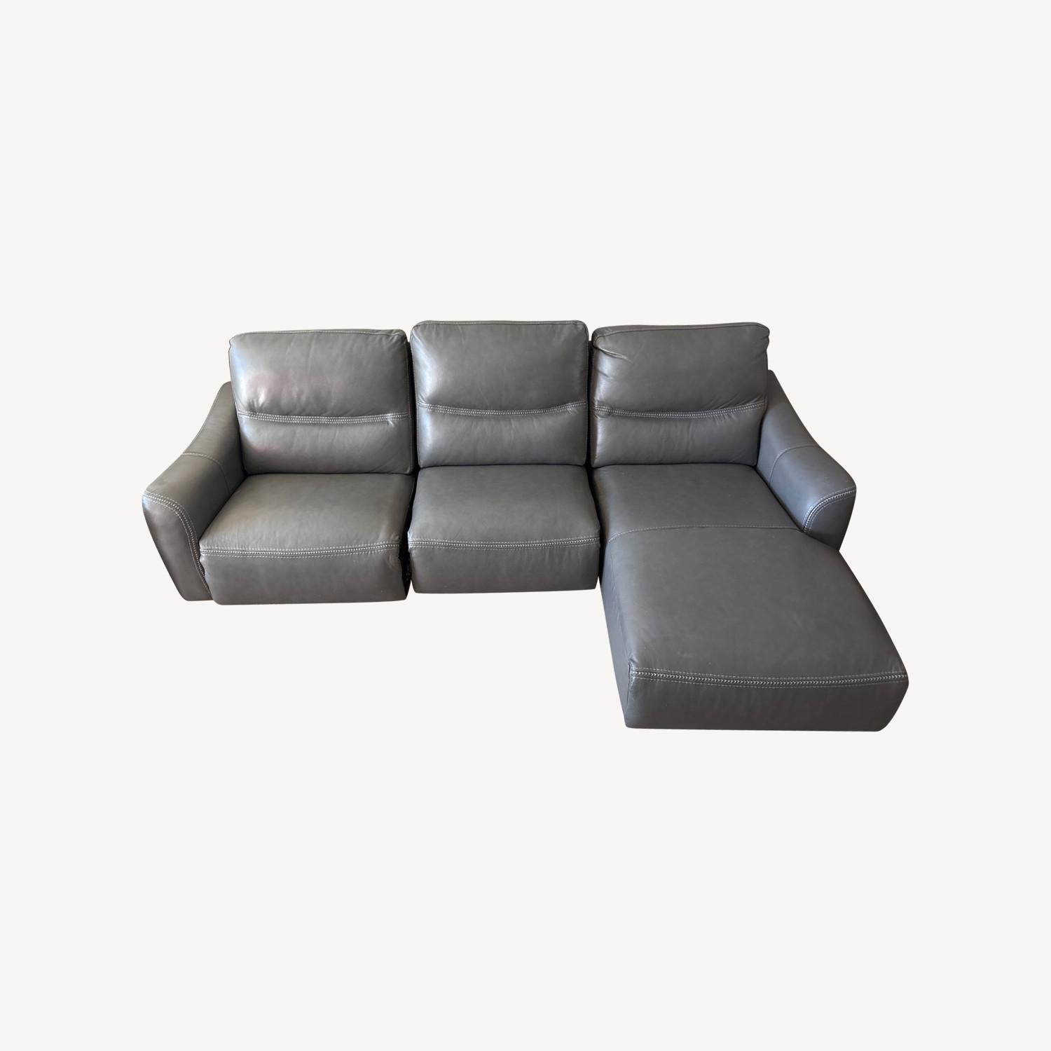 Vetali Leather Power Reclining Sectional - image-0