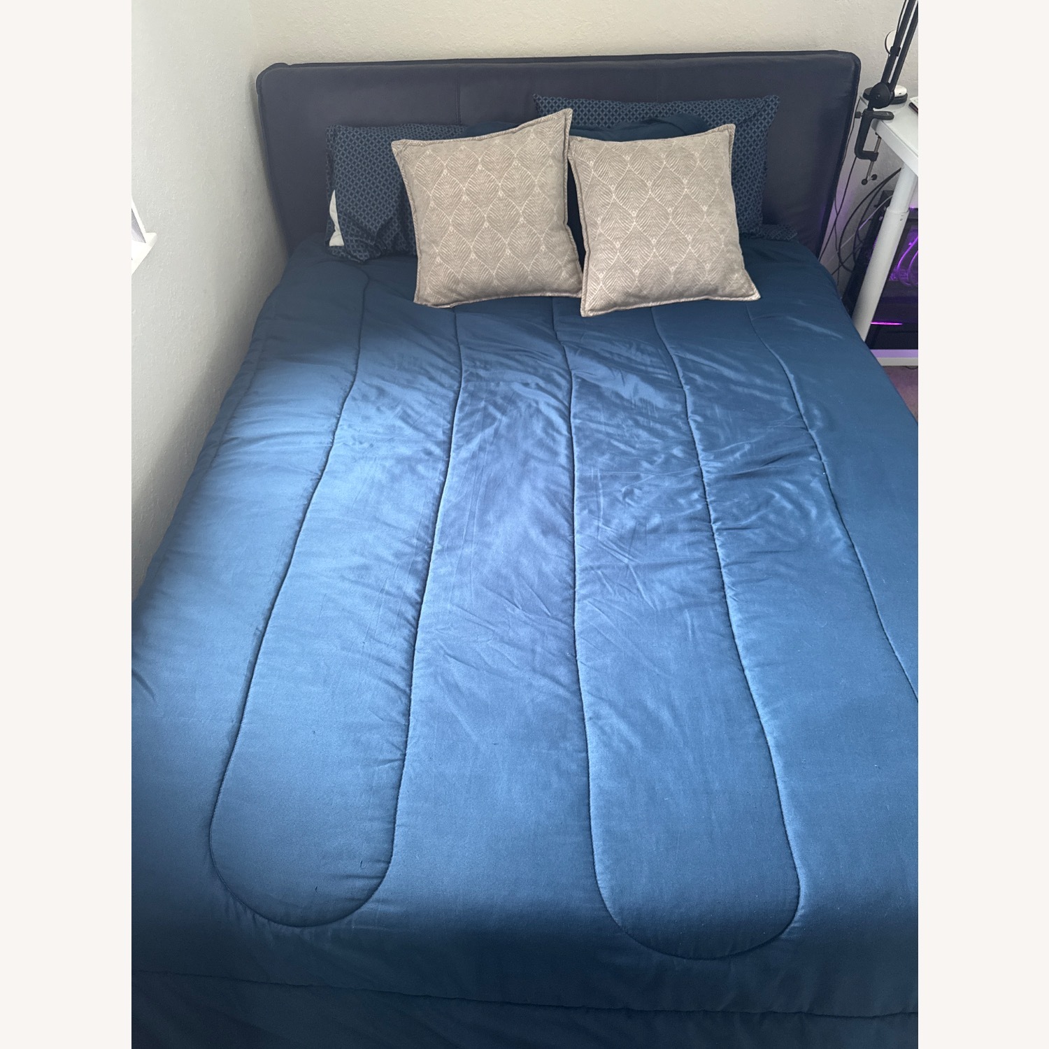 Queen Leather Bed Frame - image-3