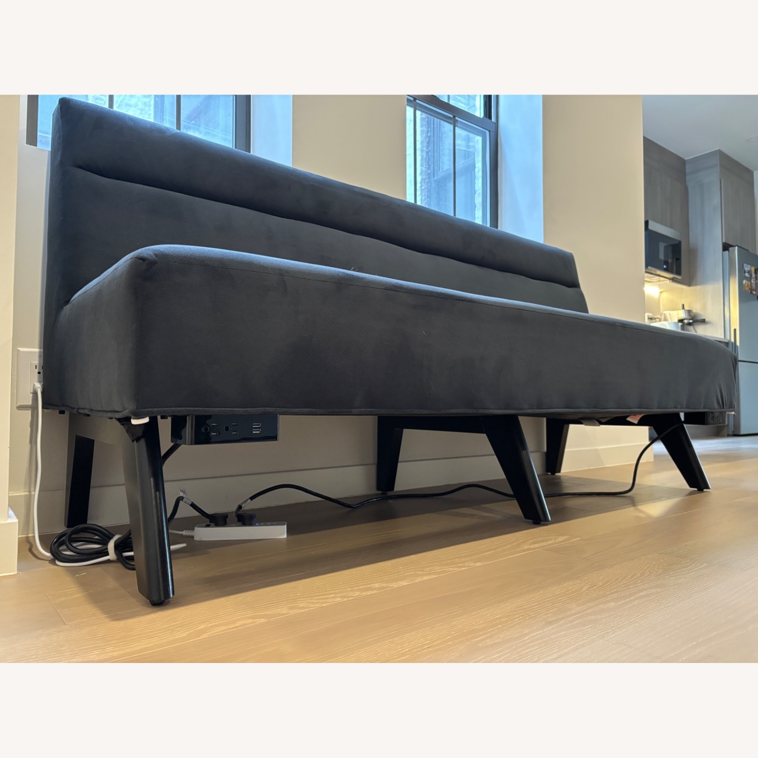 West Elm Contract Grade Banquette W Power Outlet - image-4