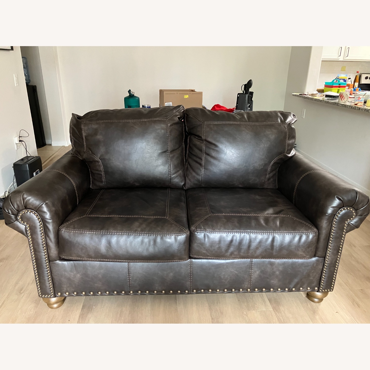 Ashley Nicorvo Dark Brown Loveseat  - image-2
