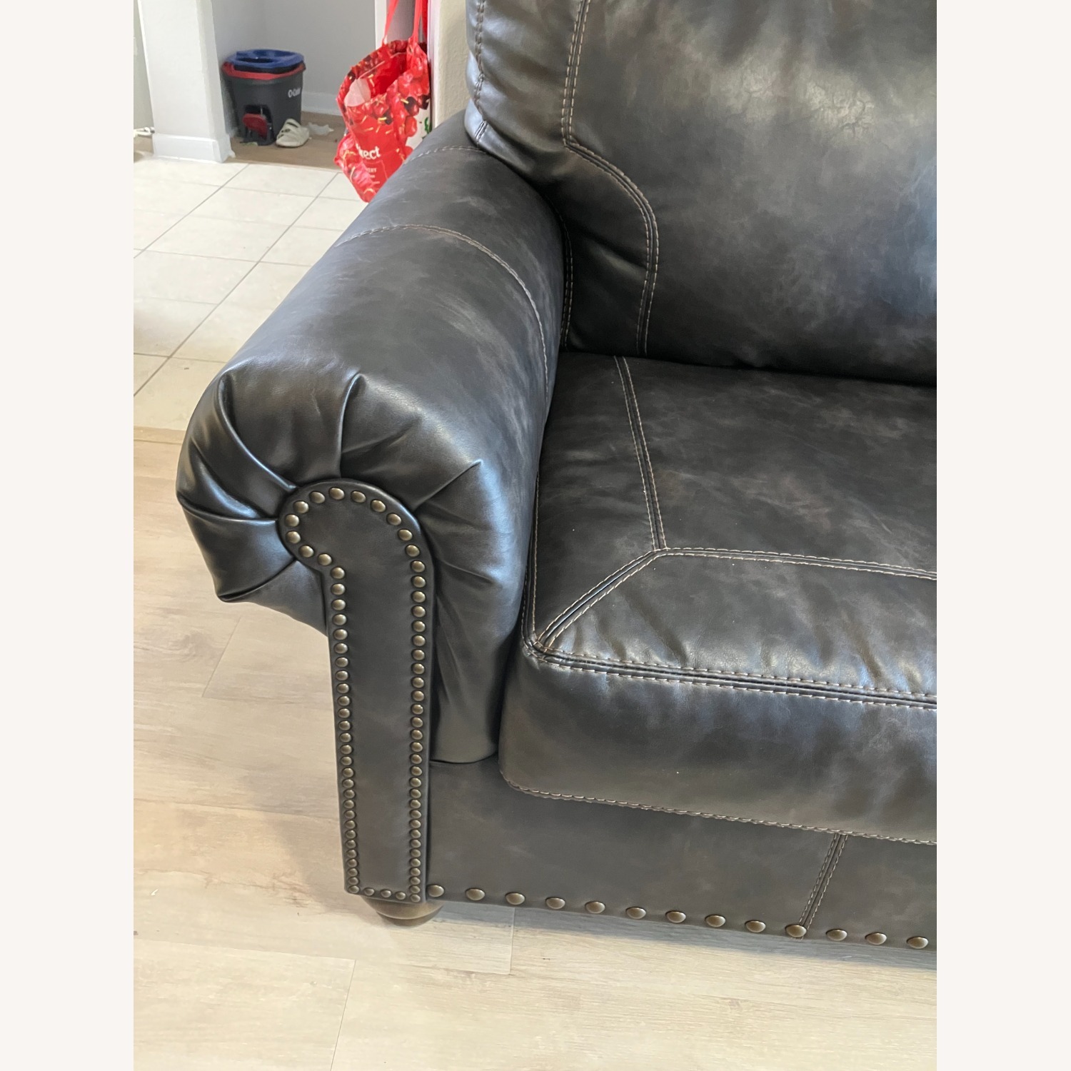 Ashley Nicorvo 3 Seat Dark Brown Sofa - image-3