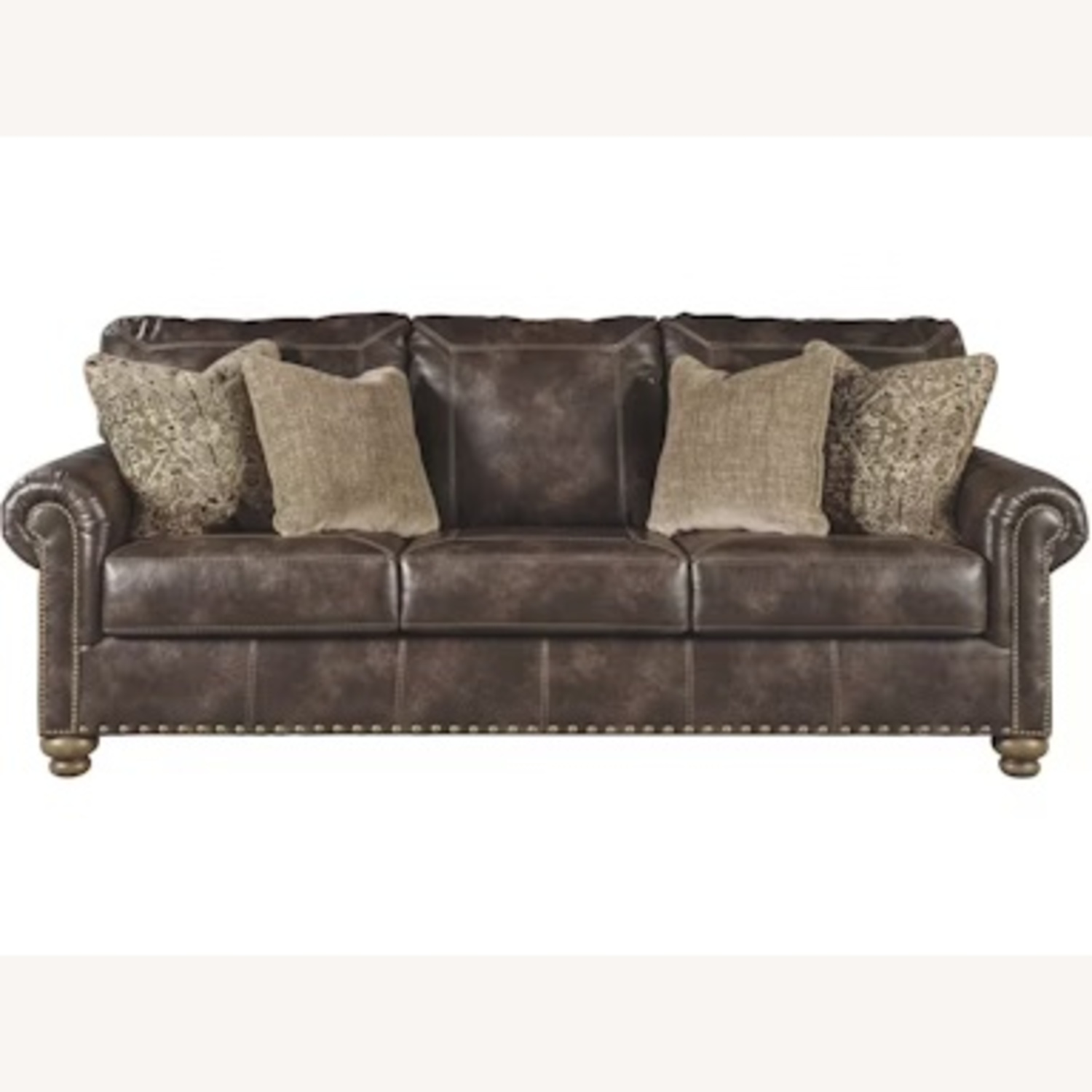 Ashley Nicorvo 3 Seat Dark Brown Sofa - image-4