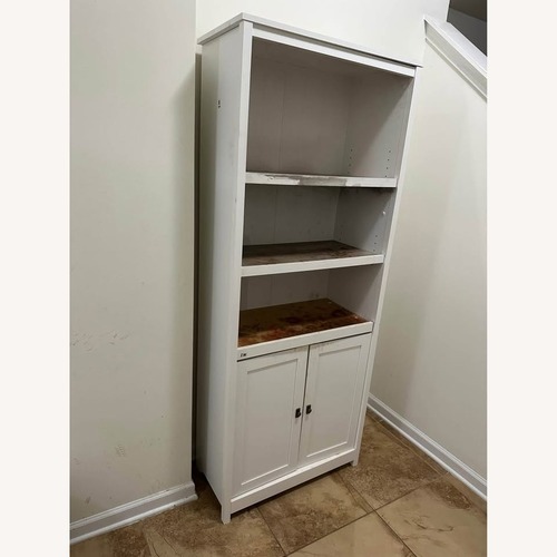 Used White Standing Shelf for sale on AptDeco