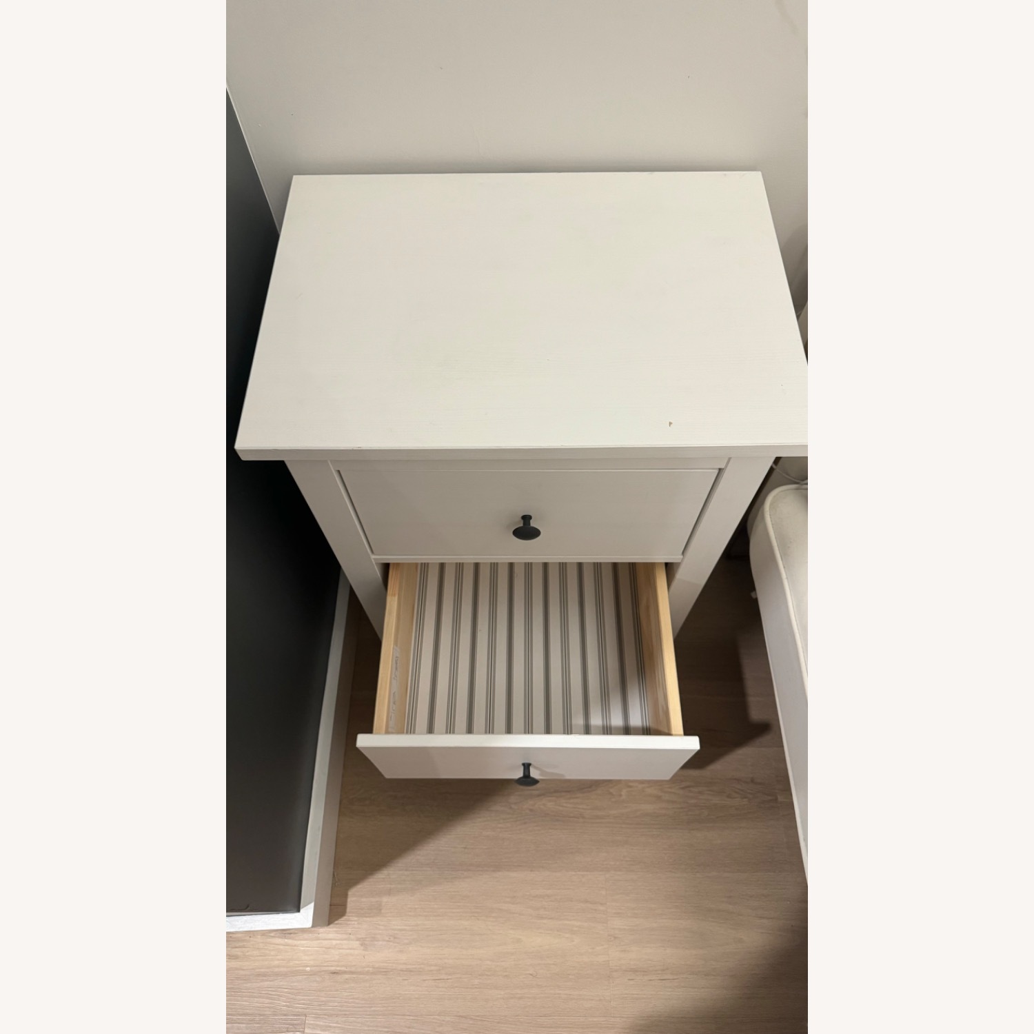 IKEA HEMNES White 2 Drawer Nightstand - image-4