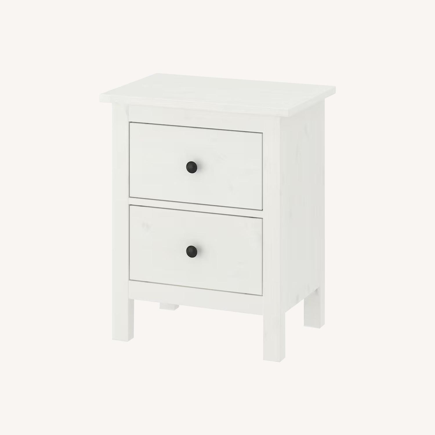 IKEA HEMNES White 2 Drawer Nightstand - image-0