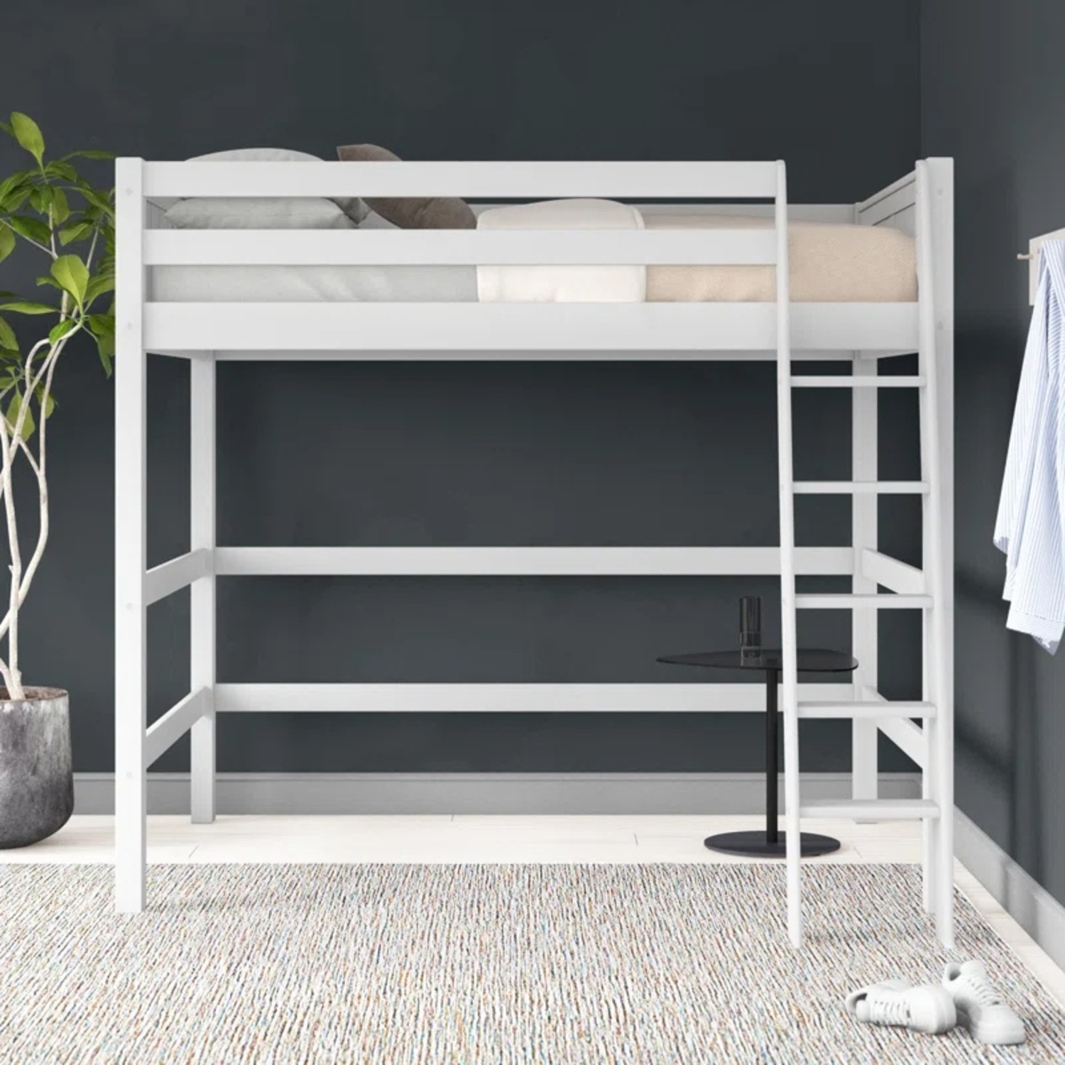 Wayfair Snari White Full Size Loft Bed - image-4